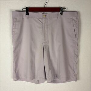 Peter Millar Crown Sport Purple Stripe Flat Front Shorts